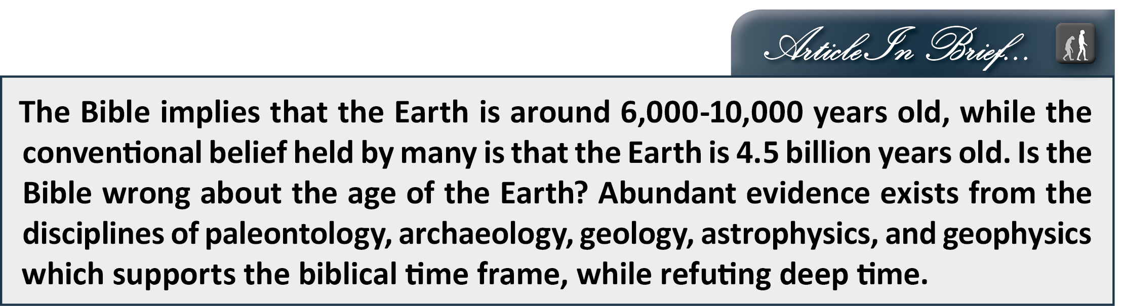 21 Reasons to Believe the Earth is Young