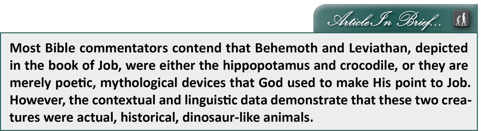 Behemoth and Leviathan: Figurative or Literal? (Part 2)